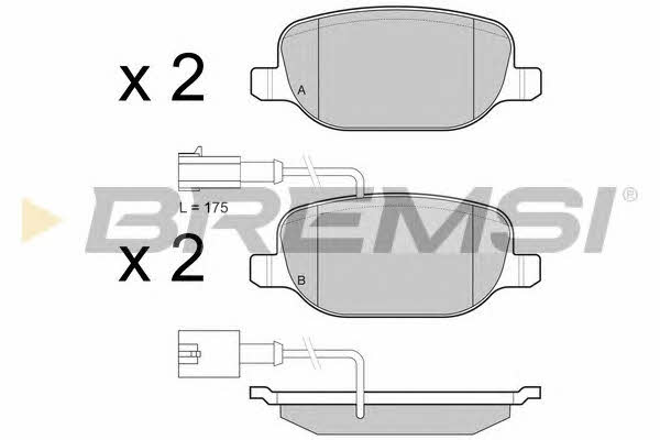 Bremsi BP3437 Brake Pad Set, disc brake BP3437