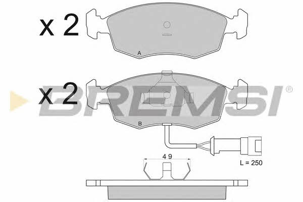 Bremsi BP2282 Brake Pad Set, disc brake BP2282