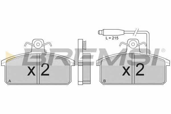 Bremsi BP2265-1 Brake Pad Set, disc brake BP22651