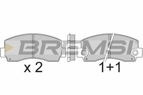 Bremsi BP2215 Brake Pad Set, disc brake BP2215