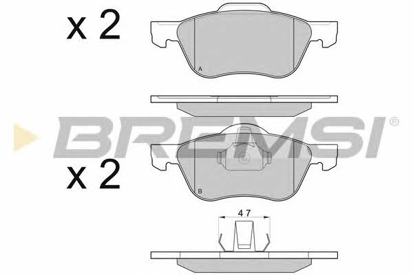 Bremsi BP3048 Brake Pad Set, disc brake BP3048