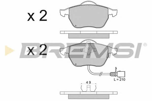 Bremsi BP2516 Brake Pad Set, disc brake BP2516