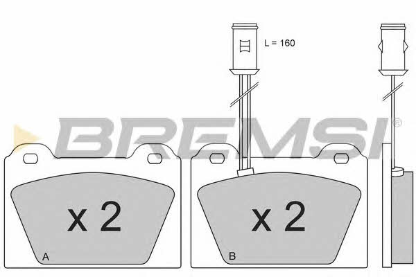 Bremsi BP2164 Brake Pad Set, disc brake BP2164
