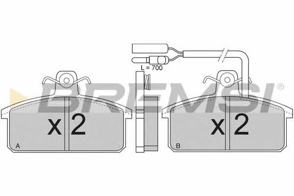 Bremsi BP2265 Brake Pad Set, disc brake BP2265