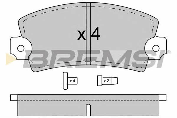 Bremsi BP2018 Brake Pad Set, disc brake BP2018