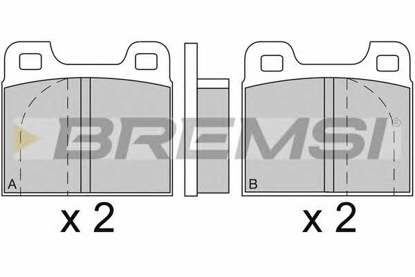 Bremsi BP2088 Brake Pad Set, disc brake BP2088