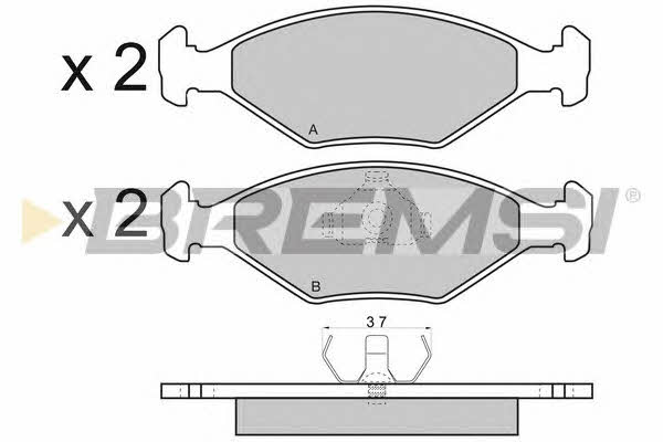 Bremsi BP2343-1 Brake Pad Set, disc brake BP23431