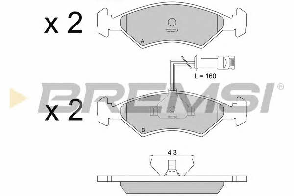 Bremsi BP2163 Brake Pad Set, disc brake BP2163