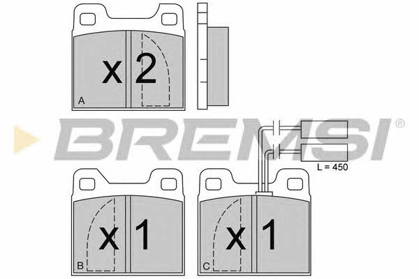 Bremsi BP2225 Brake Pad Set, disc brake BP2225