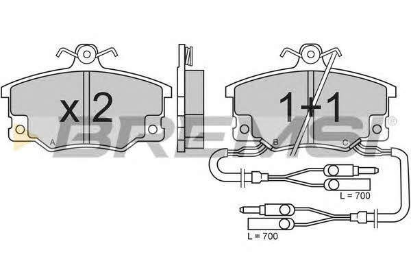 Bremsi BP2210 Brake Pad Set, disc brake BP2210