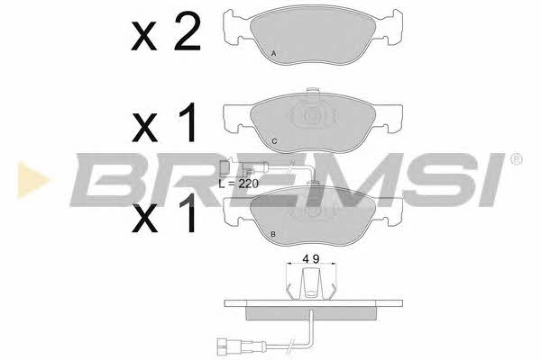Bremsi BP2667 Brake Pad Set, disc brake BP2667