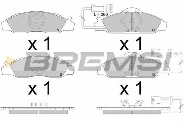 Bremsi BP2955 Brake Pad Set, disc brake BP2955
