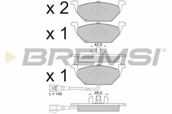 Bremsi BP2848 Front disc brake pads, set BP2848