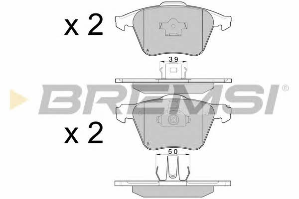Bremsi BP3062 Brake Pad Set, disc brake BP3062