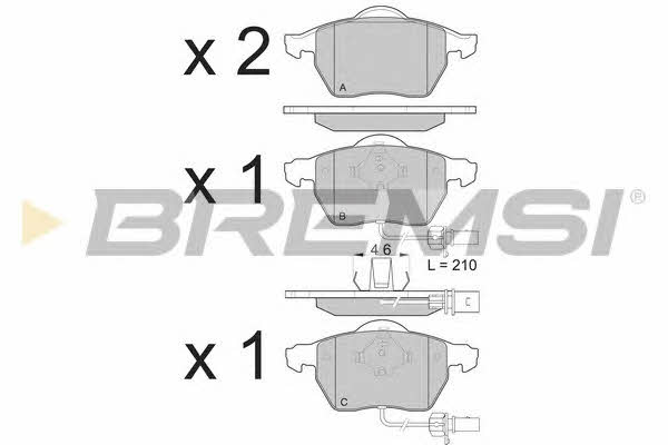 Bremsi BP3071 Brake Pad Set, disc brake BP3071