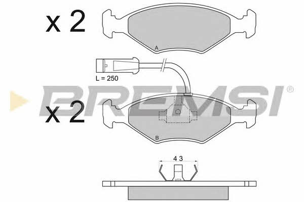 Bremsi BP2589 Brake Pad Set, disc brake BP2589