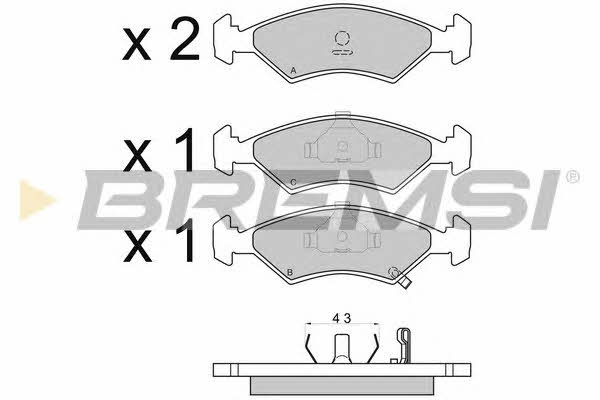 Bremsi BP2647 Brake Pad Set, disc brake BP2647