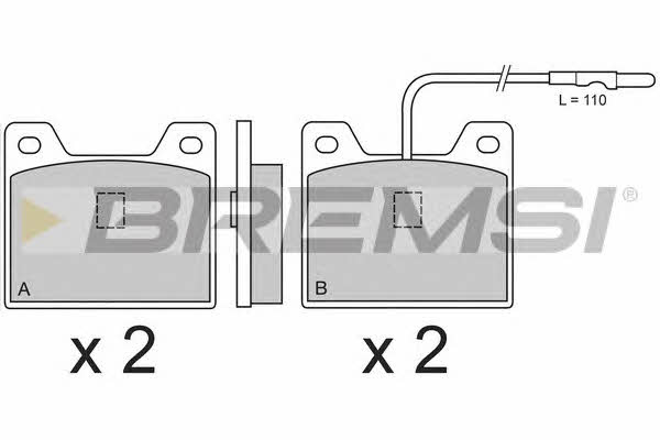 Bremsi BP2015 Brake Pad Set, disc brake BP2015