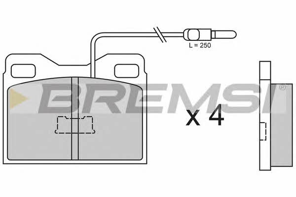 Bremsi BP2264 Brake Pad Set, disc brake BP2264