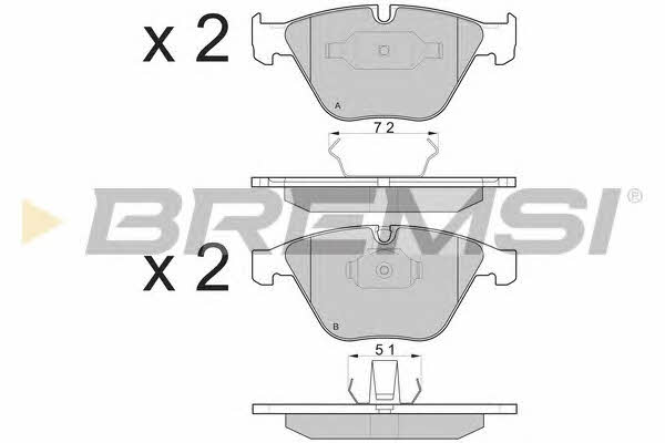 Bremsi BP3073 Brake Pad Set, disc brake BP3073