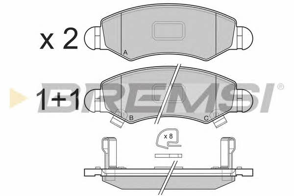 Bremsi BP3229 Brake Pad Set, disc brake BP3229