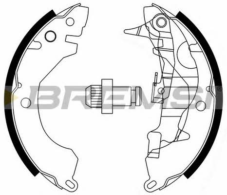 Bremsi GF0730-1 Brake shoe set GF07301