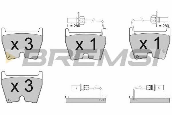 Bremsi BP3114 Brake Pad Set, disc brake BP3114