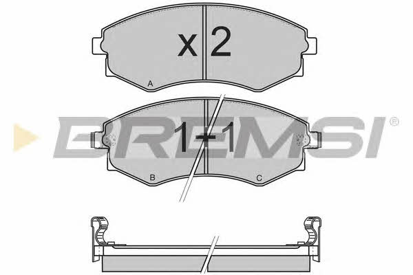 Bremsi BP2964 Brake Pad Set, disc brake BP2964