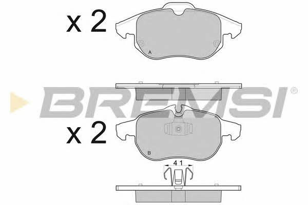 Bremsi BP3014 Brake Pad Set, disc brake BP3014