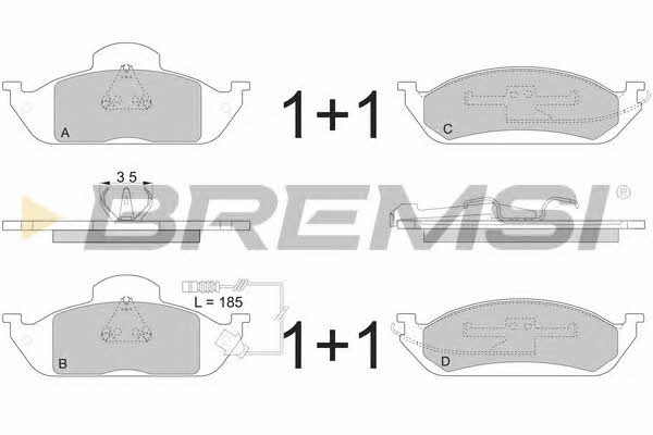 Bremsi BP2897 Brake Pad Set, disc brake BP2897