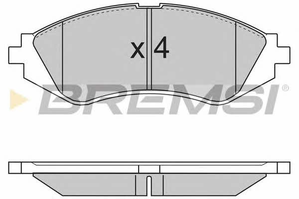 Bremsi BP2718 Brake Pad Set, disc brake BP2718