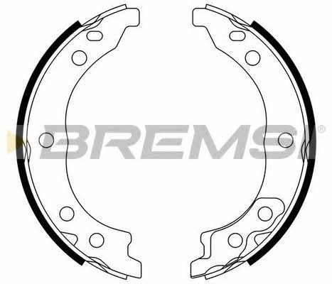 Bremsi GF0187 Parking brake shoes GF0187