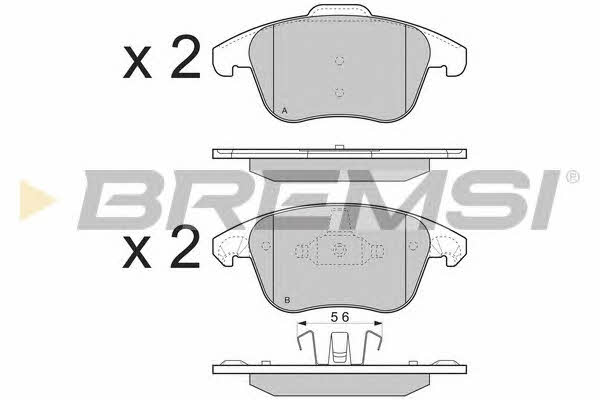Bremsi BP3330 Brake Pad Set, disc brake BP3330