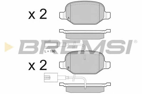 Bremsi BP3490 Brake Pad Set, disc brake BP3490