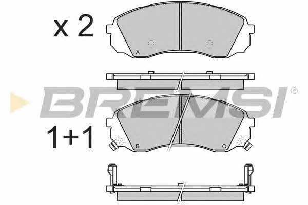 Bremsi BP3336 Brake Pad Set, disc brake BP3336