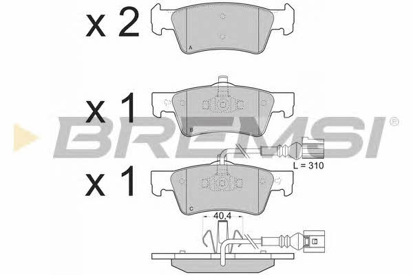 Bremsi BP3372 Brake Pad Set, disc brake BP3372