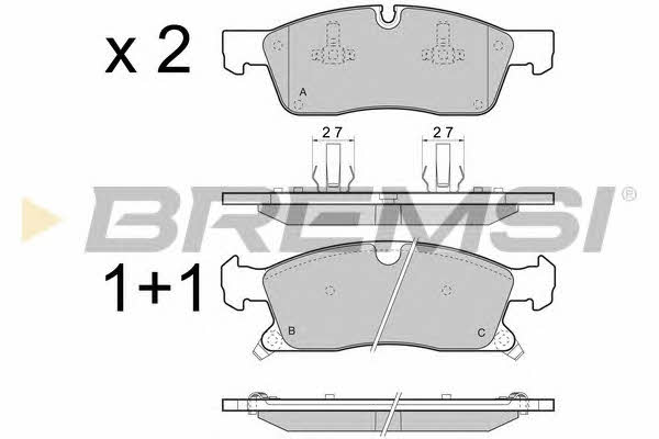 Bremsi BP3460 Brake Pad Set, disc brake BP3460