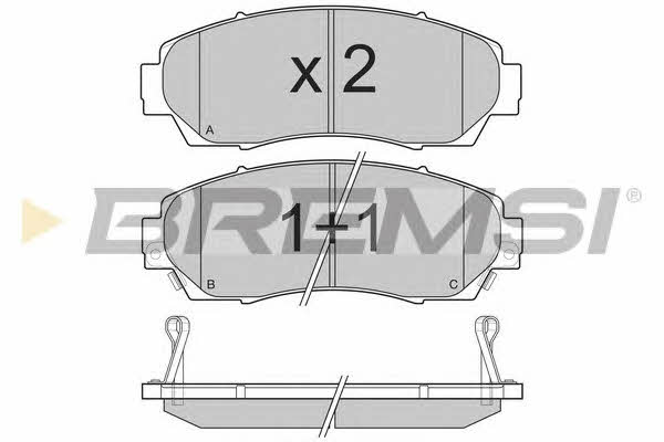 Bremsi BP3258 Brake Pad Set, disc brake BP3258