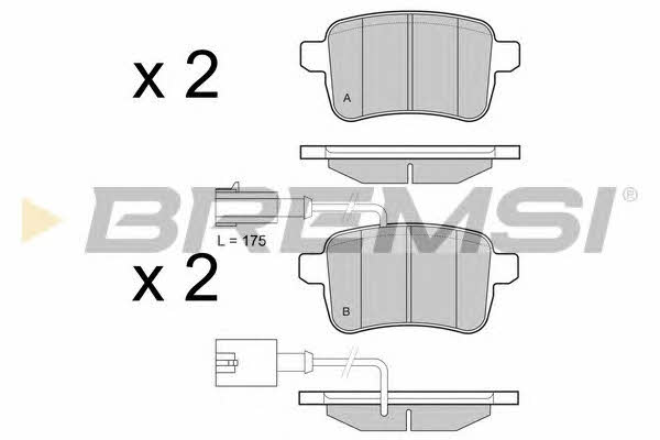 Bremsi BP3438 Brake Pad Set, disc brake BP3438