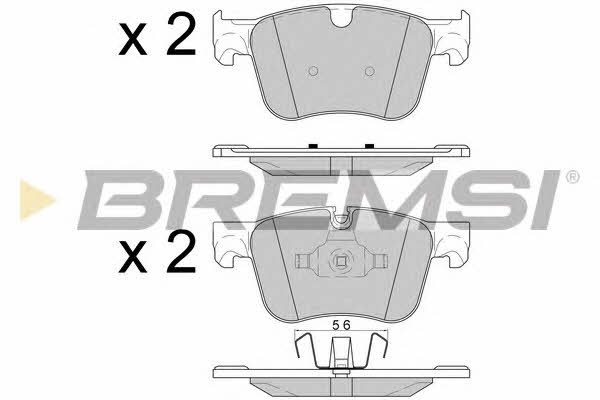 Bremsi BP3598 Brake Pad Set, disc brake BP3598