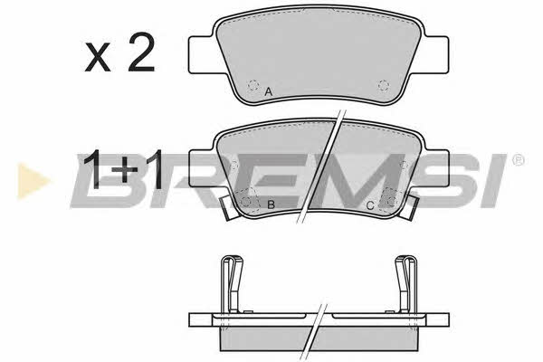 Bremsi BP3353 Brake Pad Set, disc brake BP3353