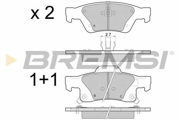 Bremsi BP3461 Brake Pad Set, disc brake BP3461