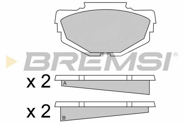 Bremsi BP2040 Brake Pad Set, disc brake BP2040