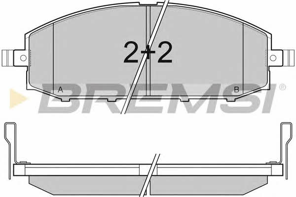 Bremsi BP3007 Brake Pad Set, disc brake BP3007