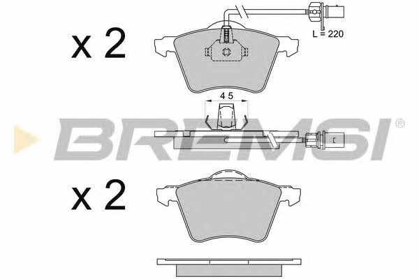 Bremsi BP3506 Brake Pad Set, disc brake BP3506