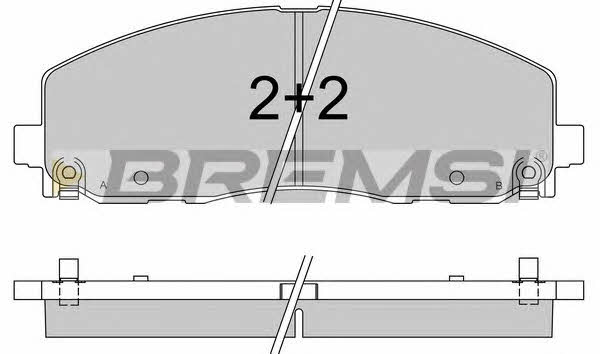 Bremsi BP3543 Brake Pad Set, disc brake BP3543