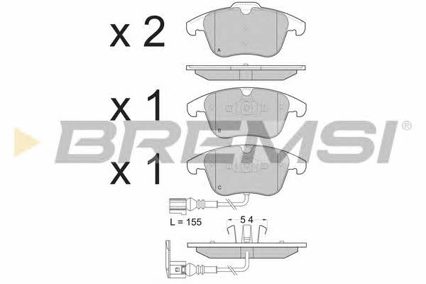 Bremsi BP3394 Brake Pad Set, disc brake BP3394