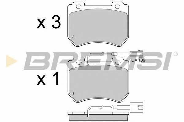 Bremsi BP3412 Brake Pad Set, disc brake BP3412