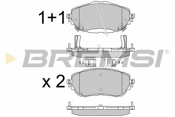 Bremsi BP3537 Brake Pad Set, disc brake BP3537