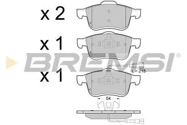 Bremsi BP3413 Brake Pad Set, disc brake BP3413